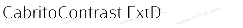 CabritoContrast ExtD字体转换